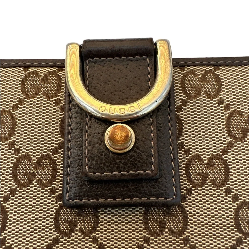 Gucci Brown Monogram Long Wallet Authentic - Picture 9 of 15
